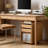 Solid Oak End Table with Wheels-2140443278