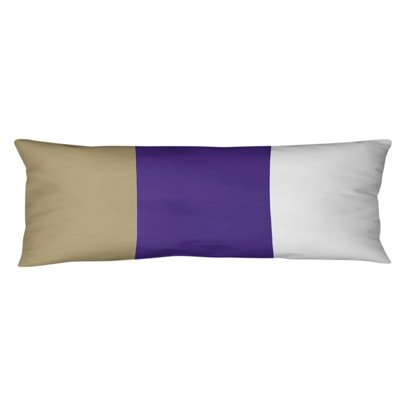 Oreiller de corps en polyester / polyester Arizona Football Stripes, Gold/Purple Middle, Alabama 