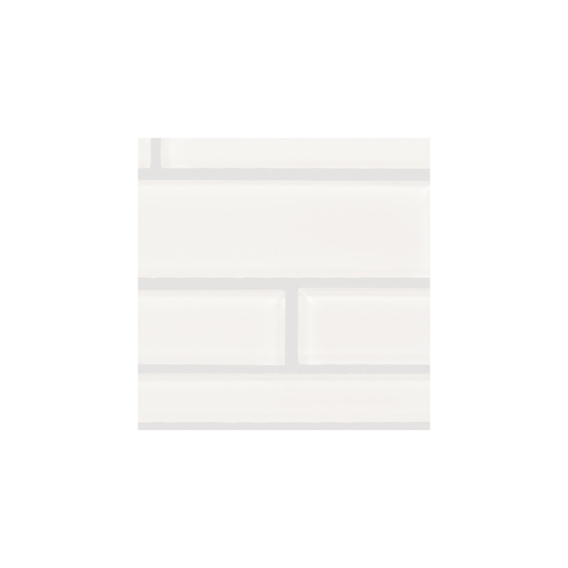 Mosaïque en verre aléatoire 11 x 13 Daltile Amity (15 pièces par boîte) (14 pieds carrés par boîte), Blanc