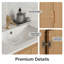 Ensemble de meuble-lavabo 30 po avec lavabo en résine, armoire en bois massif avec portes à fermeture en douceur, pieds en bois massif, rangement sous le comptoir, trou de robinet simple, style transitionnel pour petite salle de bain-1576985187