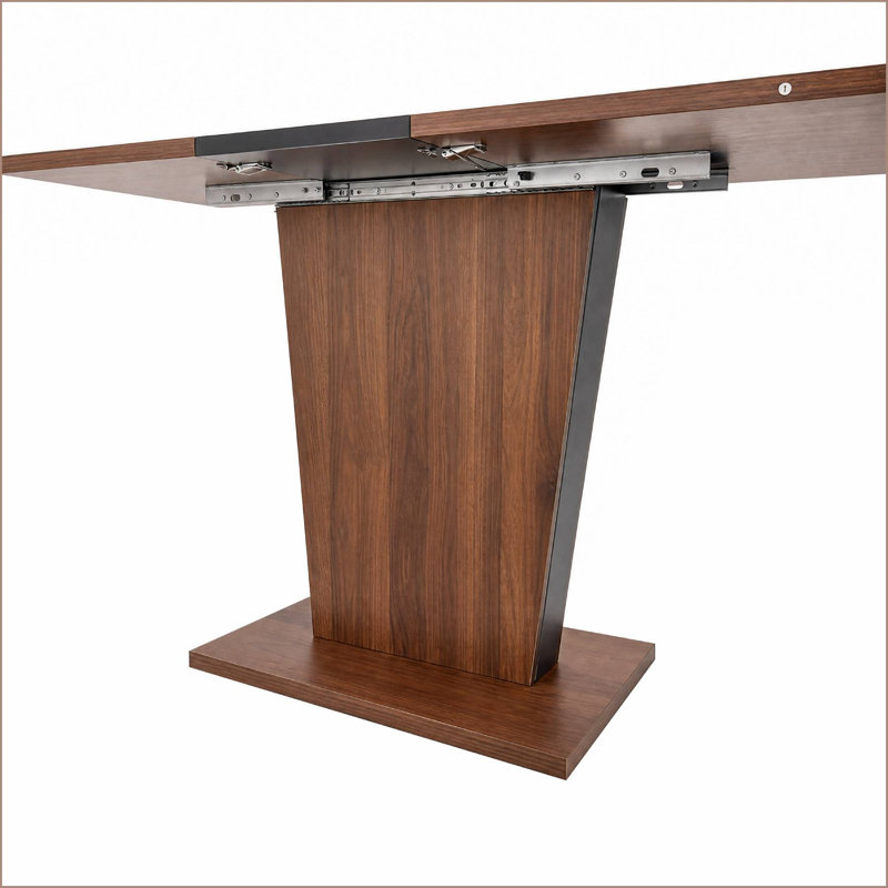 Table de salle à manger rectangulaire extensible de 43" à 57" pour cuisine et salon