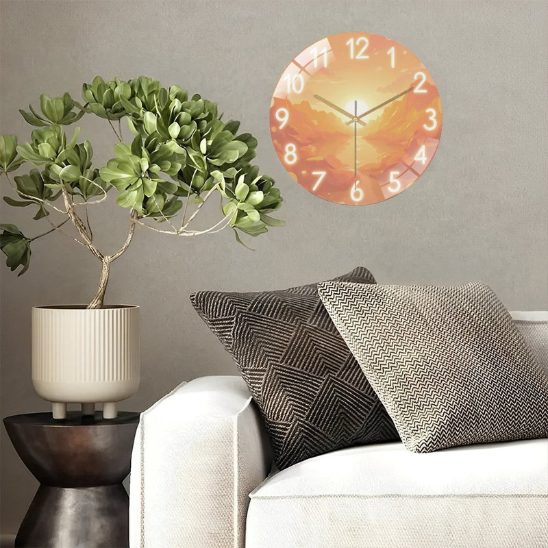Horloge murale 12 po Sunset