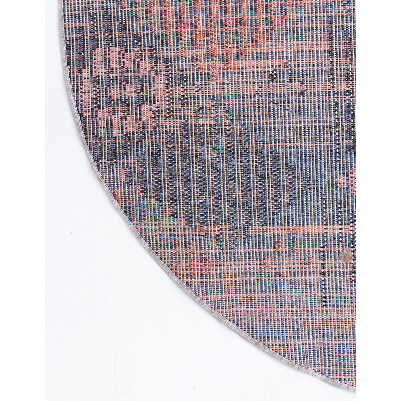 Victorville Abstract Biscotti Multi Area Rug, Round 4'