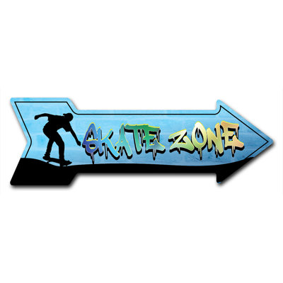 Decal-999613_Skate Zone Decal Arrow Home Decor 18 "de large