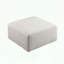 Repose-pieds carré en chenille beige sans assemblage