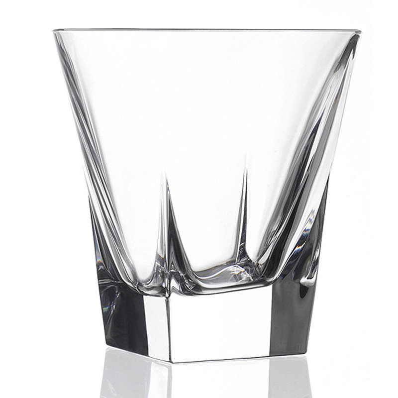Lorren Home Trends 8oz Crystal Round Whiskey Glass Set of 6