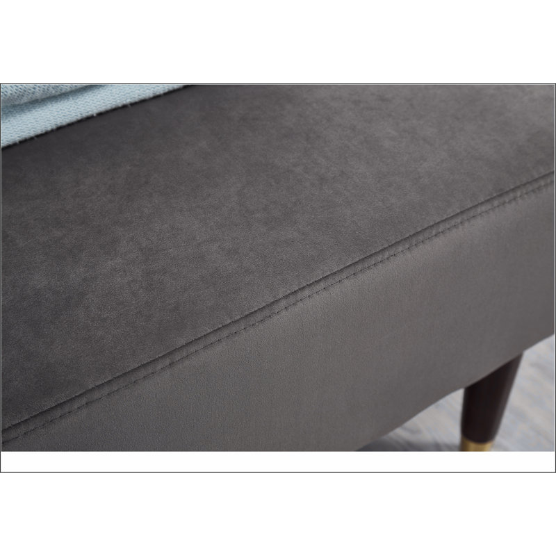 Revêtement en velours de chaise longue Modern, Gris