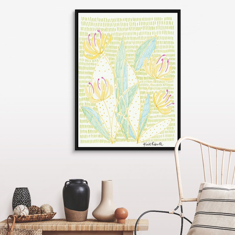 « Honey bunches » par Kait Roberts-impression sur toile, H 42 po x l 32 po x P 1,75 po, Toile avec cadre noir