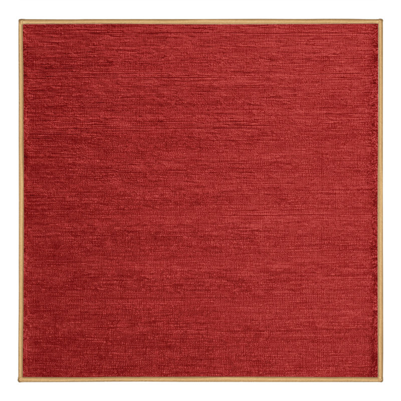 Machine Washable Solid Brown Area Rug, Carré 4 pi