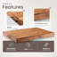 Panneau de nouilles en bois d'acacia pour cuisinière à gaz, couvercles de cuisinière pour brûleurs à gaz, planche à découper pour évier
