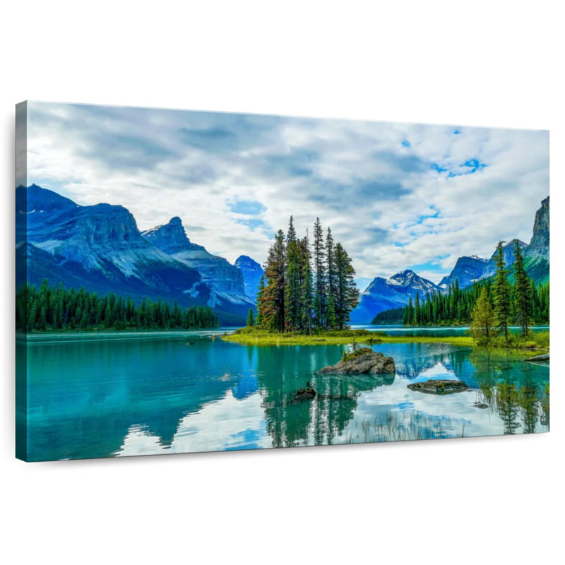 Alvord Spirit Island dans le lac, H 30 po x l 45 po