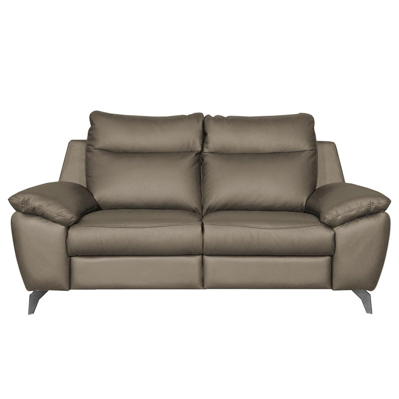 Edelweiss 2 Seater Genuine Leather Sofa, Taupe