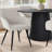 5-Piece Modern Round Dining Set With Black Pedestal Table And Upholstered Armchairs-238524277