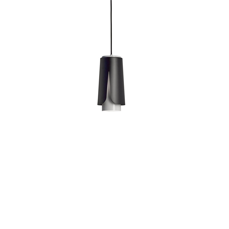 Tulipa 1 - Light Chrome Unique/Statement Pendant, Matt Black/Matt White
