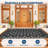 9x12ft Black & White 320GSM PP Woven Reversible Outdoor Patio Rug, Waterproof Foldable Portable Floor Rug With Storage Bag For RV Camping Beach Backyard Deck-258572531-258572530