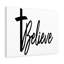 Believe Cross - Wrapped Canvas Print