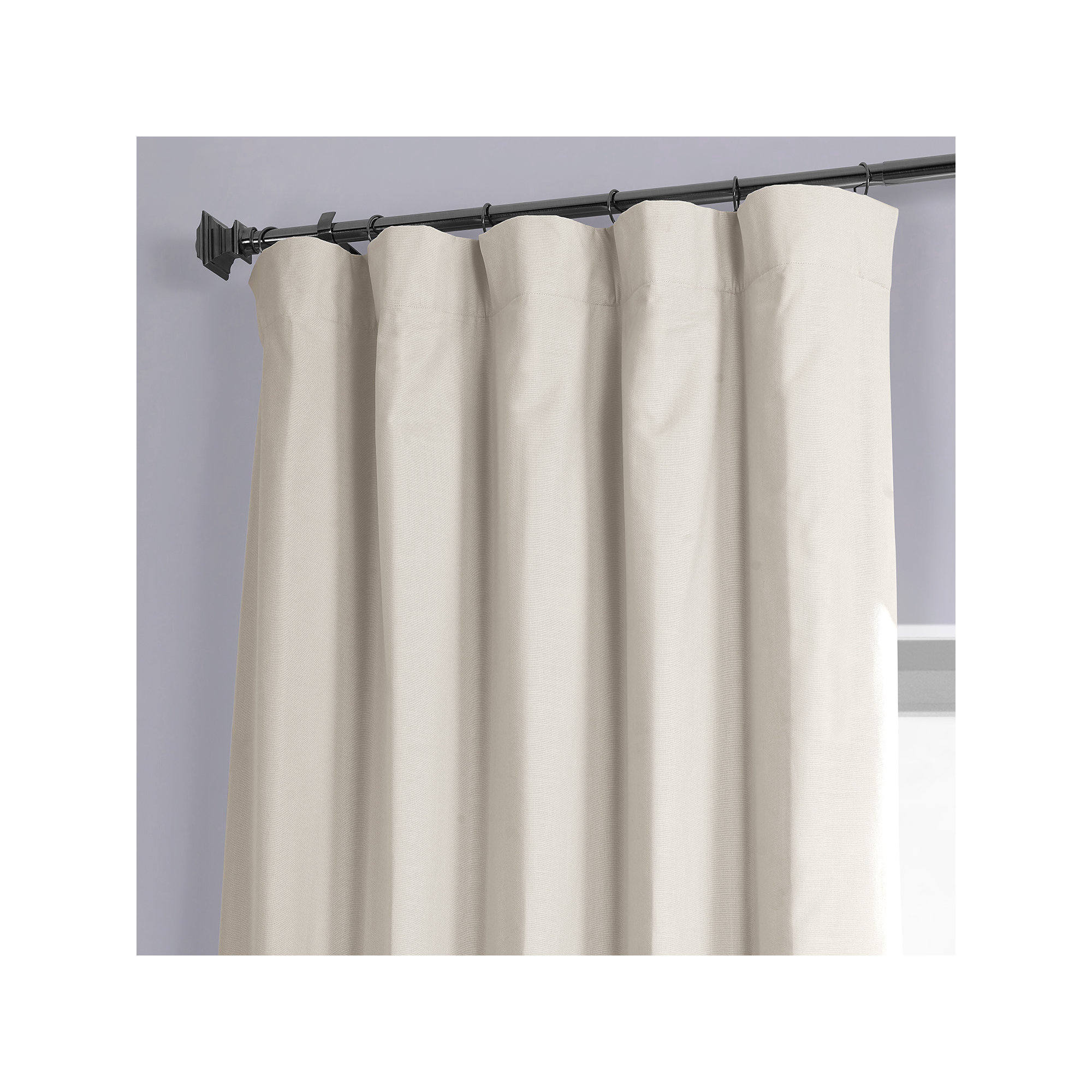 Swift Blackout Cotton Curtain, 50" W x 108" L, Fable Beige