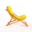 Chaise de jardin de qualité supérieure, 100% bois de hêtre, 23,2 po x 35,4 po x 17,3 po | Sans vernis, finition pour bois conservateur à base d'eau | Jaune uni et couleur naturelle, durable et résistant aux intempéries, parfait pour la détente en plein air-86931942