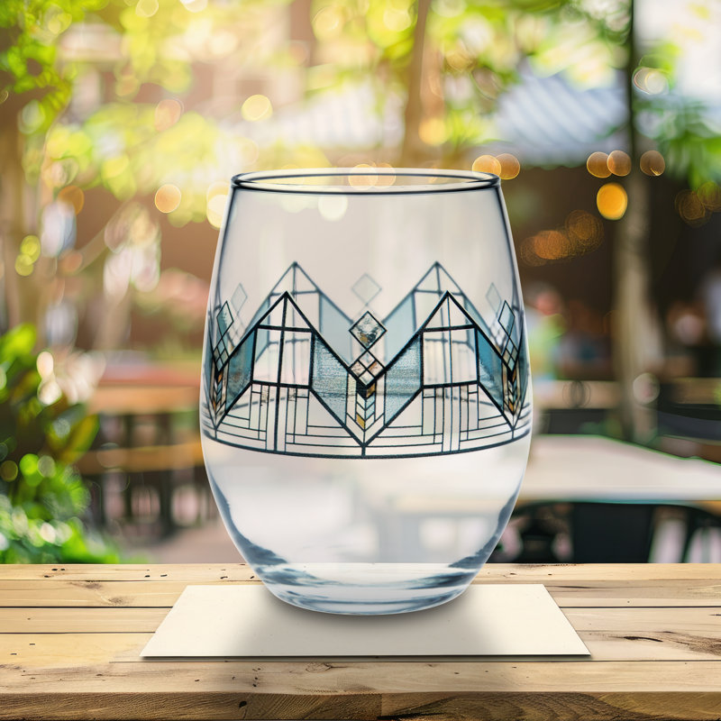 Verre à vin sans pied 15 onces Frank Lloyd Wright Lake Geneva Tulip