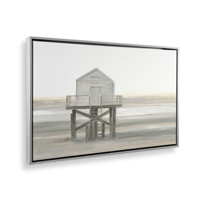 Impression sur toile «Weathered Beach Outpost I» par Ethan Harper, H 36 po x l 48 po, Argent argent