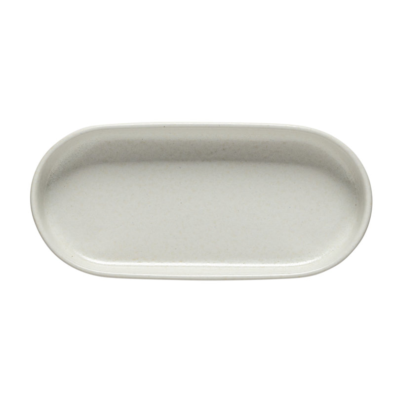 Redonda Stoneware Platter, White