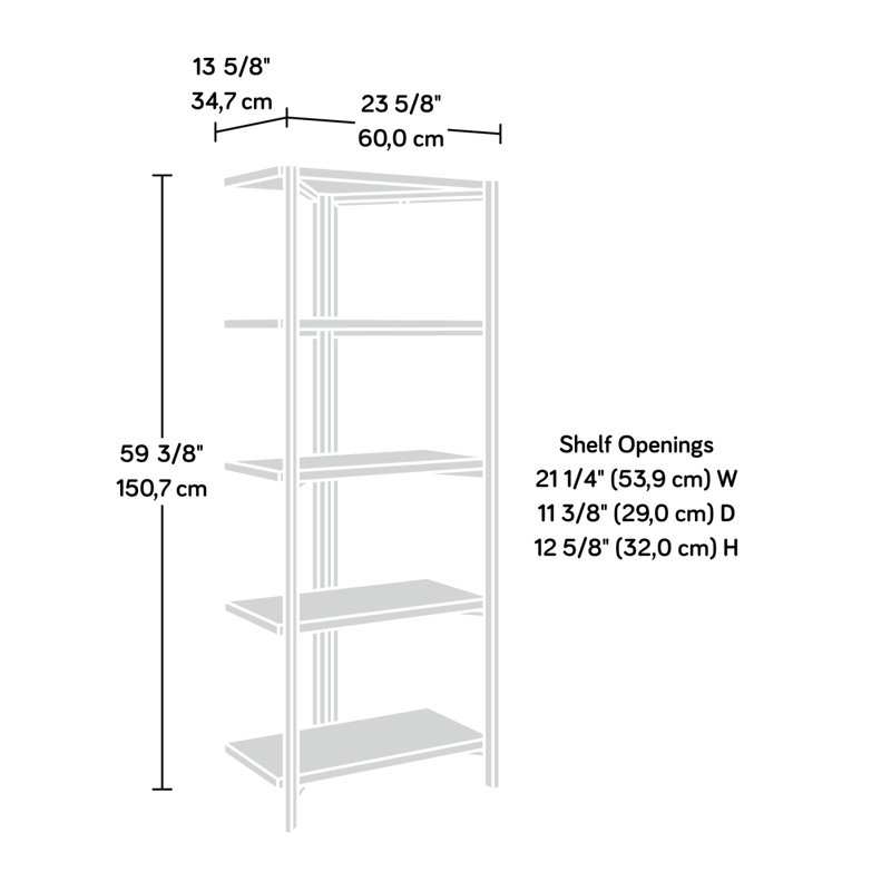 Bookcase, Brown Finish