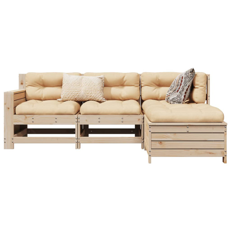 62cm Wide L-Shaped Patio Sofa