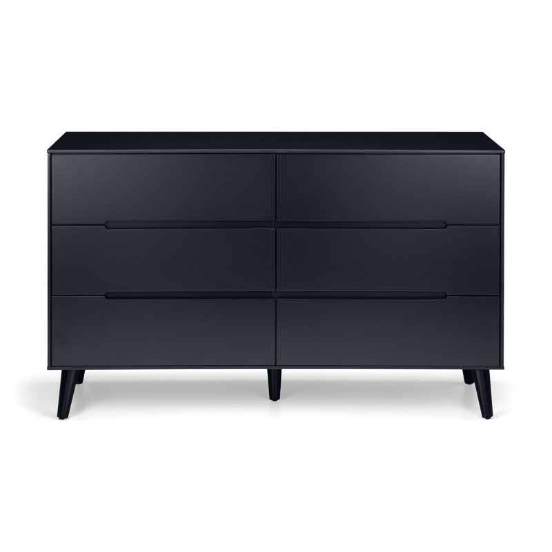 Heriberto 130cm W 6 - Drawer Chest of Drawers, Anthracite