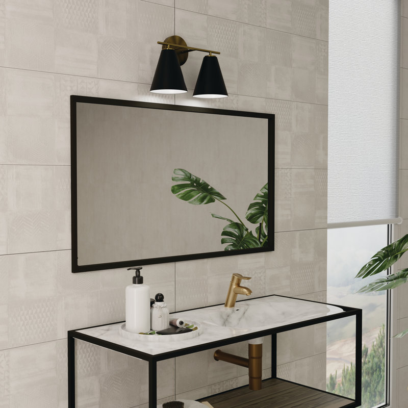 Éclairage pour meuble-lavabo à 2 lumières à intensité variable Charlie, Noir