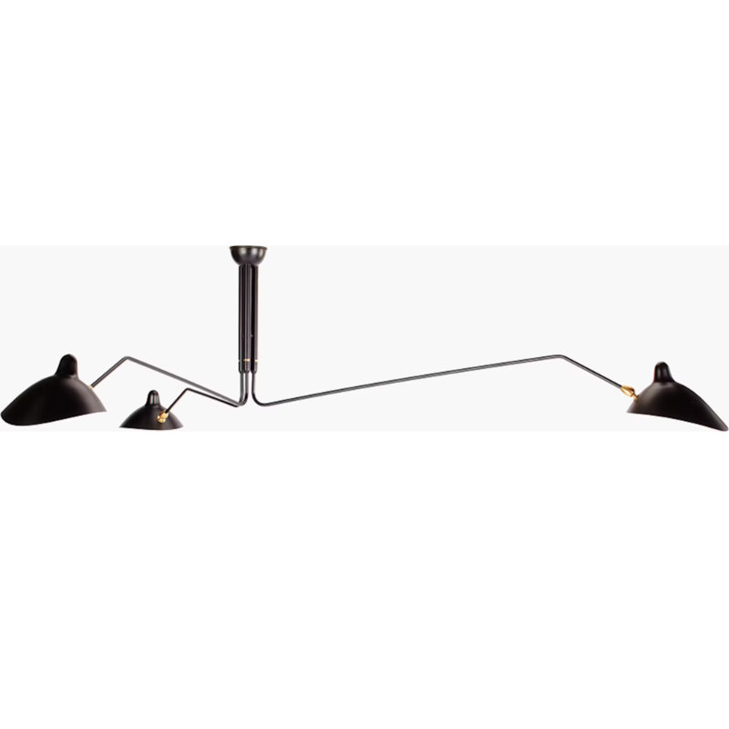 Luminaire suspendu géométrique 3 lumières Lisandras, Noir