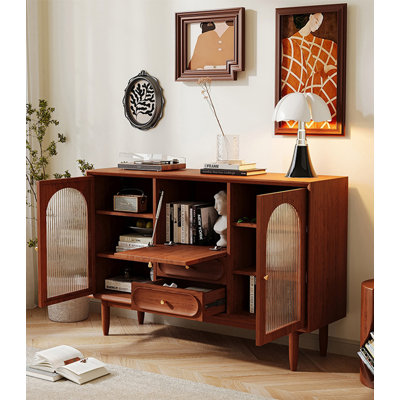 Scandinavian-style Solid Wood Multi-function Sideboard