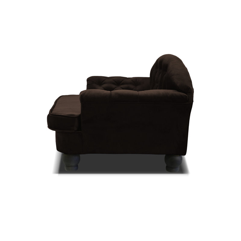 Debose Orthopedic Polyester Pet Bed, Brown