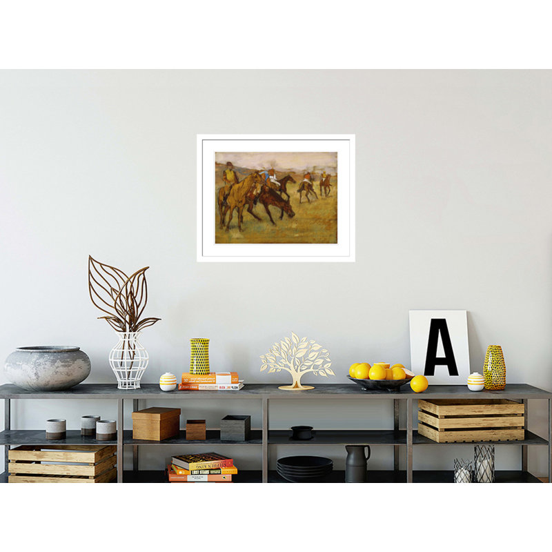«Avant la course» par Edgar Degas, impression giclée sur cadre, H 23,5 po x l 29,18 po