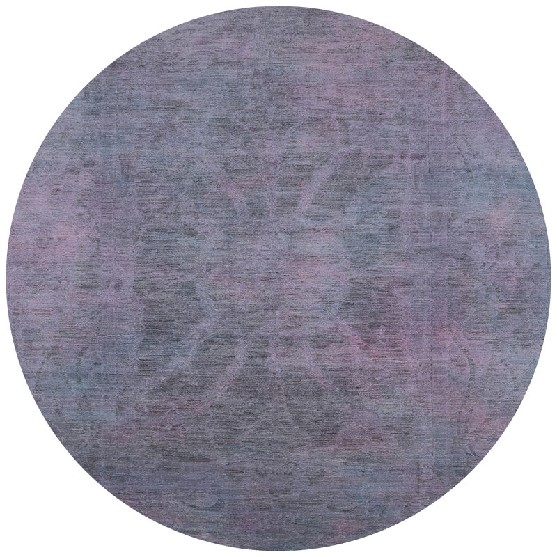 Tapis gris, Rond 8 pi