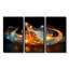 Feu, eau, vagues, bleu et orange - ensemble d'art abstrait mural-207247280-207247292