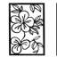 Décoration murale florale noire en métal