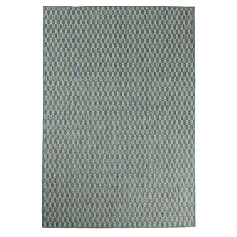 Tapis décoratif géométrique/gris d’intérieur/extérieur Tori, Rectangle 2 pi x 3 pi