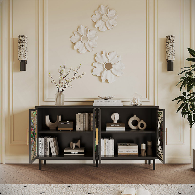 60.3 "Decorative Cabinet With 4 Doors