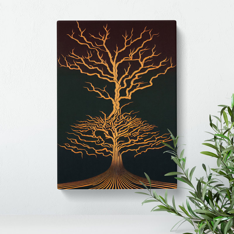 Antique Tree Art No.3 - Wrapped Canvas, 50cm H x 35cm W x 3cm D