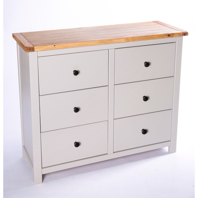 Espana 110 cm W Chest of 6 Drawers, Brass
