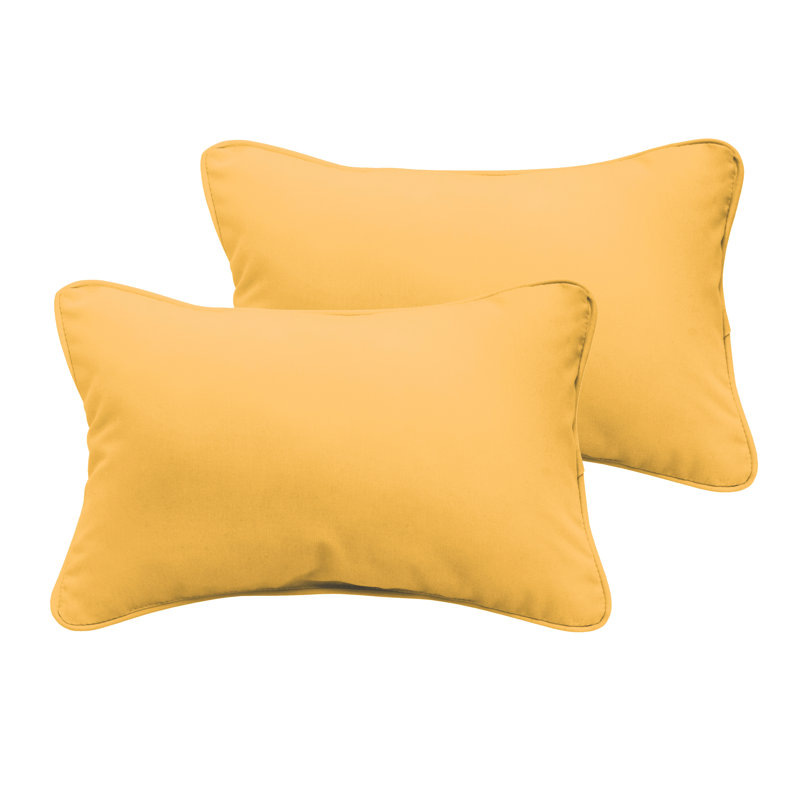 Coussin Selene, Fresque jonquille, 12 po x 18 po