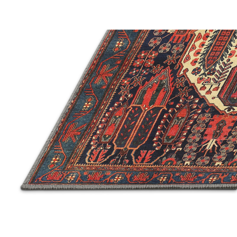 Tapis oriental tissé à la machine Cassie-Leigh, Rectangle 5 pi x 8 pi