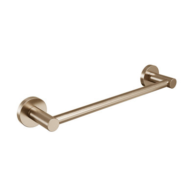Lava Wall-Mounted 12" Towel Bar - Brushed Bronze, Premium Brass Construction, Installation Hardware Included