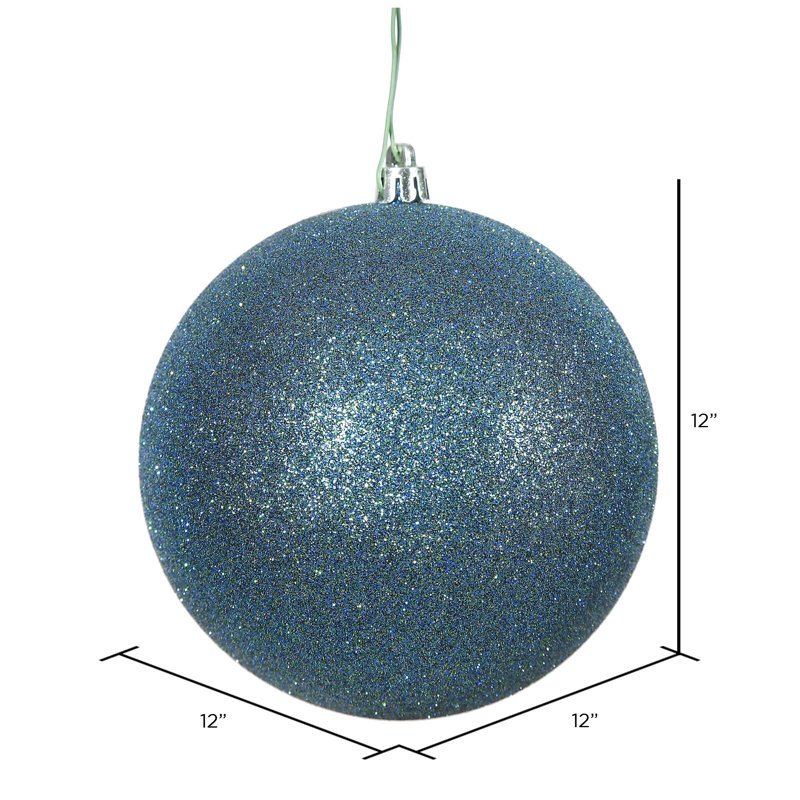 Décoration de boule décorative des Fêtes, H 12 po x l 12 po x P 12 po, Bleu mer