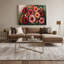 Hibiscus hawaïen, art mural sur toile brune-981770021