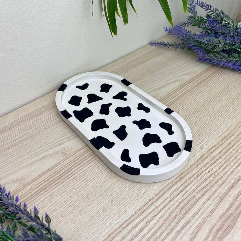 Oval Trinket Tray Dish, White