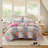 4-Piece Full/Queen 4pcs Quilt Set,Pink