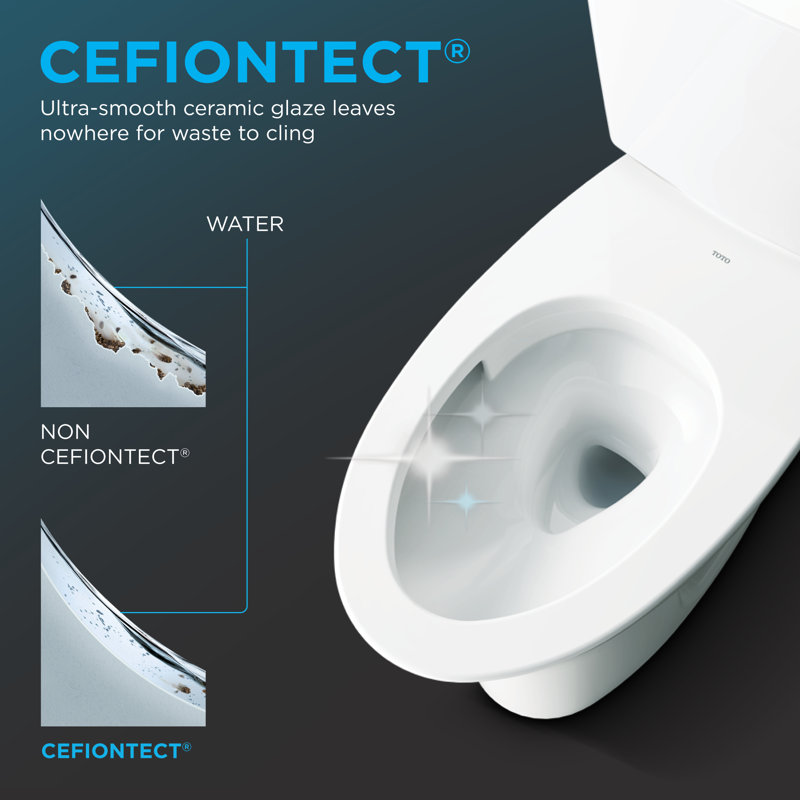 Drake® Dual-Flush Elongated Two-Piece toilet (Seat Included), 12"