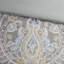 Housse de couette 5 pièces en coton gris - double / grand avec taie décorative brodée pour coussins à volants-119106296