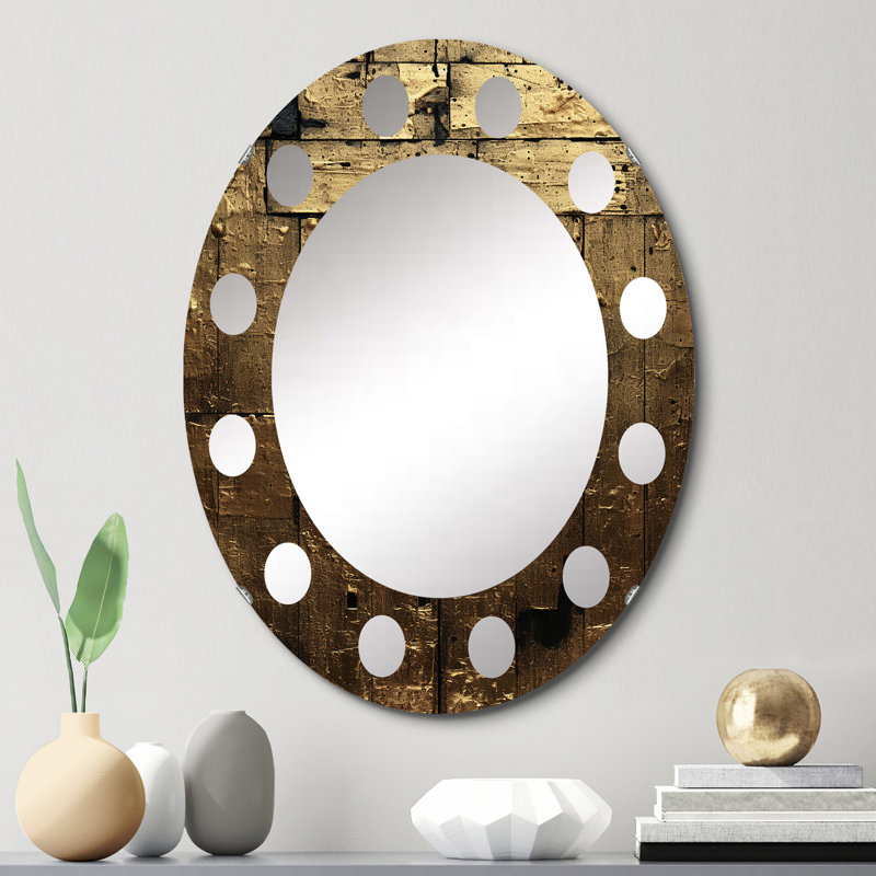 Lenecka - Miroir mural moderne ovale, 30 po x 20 po